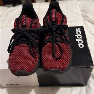 Adidas Kids Black and Red Sneakers